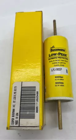Bussmann LPJ-90SP Low-Peak Time Delay Fuse, 600VAC 300VDC 90Amp, Class J 