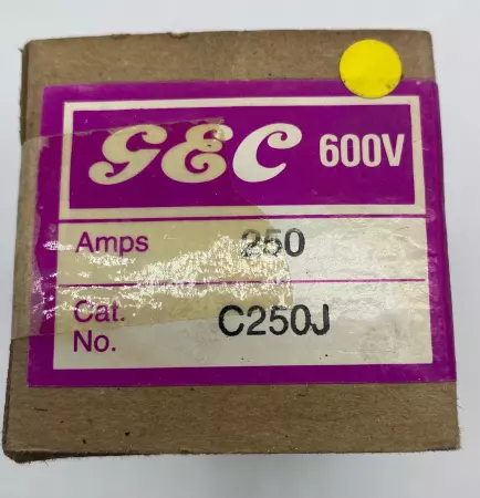 GEC C250J Time Delay Fuse, 600VAC 300VDC 250Amp, Class J 