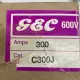 GEC C300J Time Delay Fuse, 600VA 300Amp, Class J 