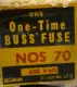 Bussmann NOS70 One-Time Fuse, 600VAC 70Amp, Class H 