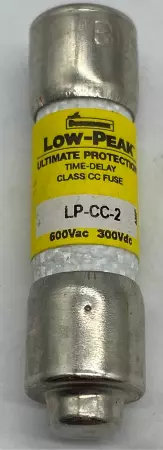 Bussmann LP-CC-2 Low-Peak Delay Fuses, 600VAC 300VDC 2Amp, Class CC Lot of 2