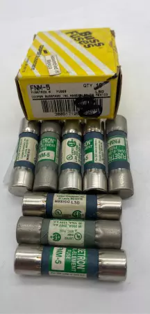 Bussmann FNM-5 Fusetron Time Delay Fuses, 250V 5Amp Lot of 8