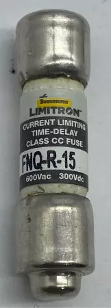 Bussmann FNQ-R-15 Limitron Limiting Fuses, 600VAC/300VDC 15Amp, ClassCC Lot of 7