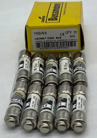 Bussmann FNQ-R-8 Limitron Current Limiting Fuse, 8Amp 600VAC, Class CC Lot of 10