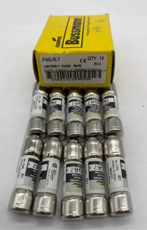 Bussmann FNQ-R-7 Limitron Current Limiting Fuses, 7A 600VAC, Class CC Lot of 10