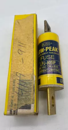 Bussmann LPJ-80SP Low-Peak Time Delay Fuse, 600VAC 300VDC 80Amp, Class J 