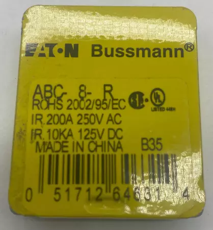 Bussmann ANC-8-R Ceramic Fuses, 250VAC 125VDC 8Amp Lot of 4