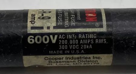 Bussmann FRS-R-9 Fusetron TD Fuses, ClassRK5, 600VAC 300VDC 9Amp Lot of 10