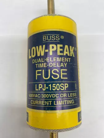 Bussmann LPJ-150SP Low-Peak Time Delay Fuse, 600VAC 300VDC 150Amp, Class J 