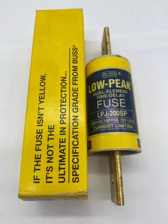 Bussmann LPJ-200SP Low-Peak Time Delay Fuse, 600VAC 300VDC 200Amp, Class J 