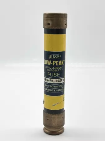 Bussmann LPS-RK-50SP Low-Peak Time Delay Fuse, 600VAC 300VDC 50Amp, Class RK1 