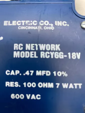 RK Electric Co. RCY6G-18V Network Suppressor 600VAC 100Ω 7 Watt 