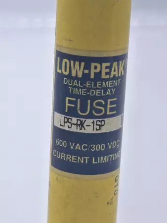 Bussmann LPS-RK-1SP Low-Peak Time Delay Fuse, 600VAC 300VDC 1Amp, Class RK1 