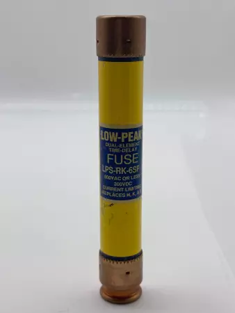 Bussmann LPS-RK-6SP Low-Peak Time Delay Fuse, 600VAC 300VDC 6Amp, Class RK1 