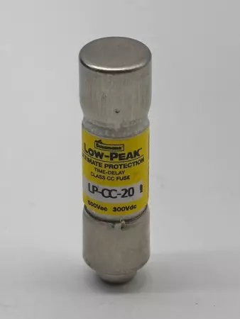 Bussmann LP-CC-20 Low-Peak Time Delay Fuse 600VAC 300VDC 20Amp, Class CC 