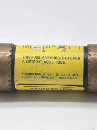 Bussmann LPJ-1SP Low-Peak Time Delay Fuse, 600VAC 300VDC 1Amp, Class J 