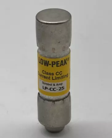 Bussmann LP-CC-25 Low-Peak Delay Fuse, 600VAC 25Amp, Class CC 