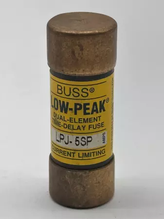 Bussmann LPJ-5SP Low-Peak Time Delay Fuse, 600VAC 300VDC 5Amp, Class J 