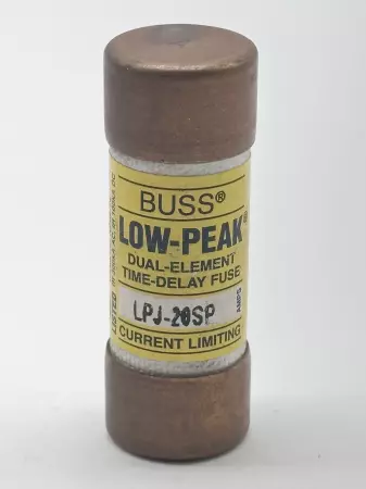 Bussmann LPJ-20SP Low-Peak Delay Fuse, 600VAC 300VDC 20Amp, Class J 