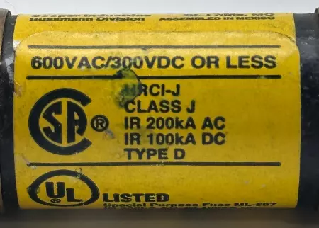 Bussmann LPJ-8SP Low-Peak Time Delay Fuse, 600VAC 8Amp, Class J 