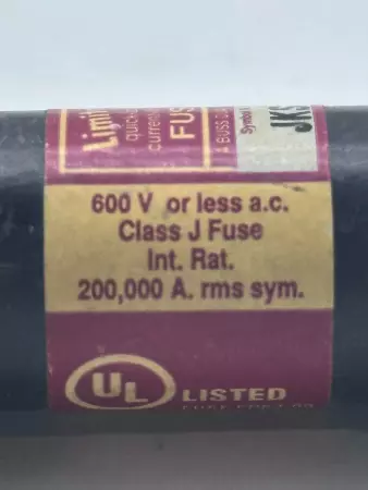 Bussmann JKS 6 Limitron Current Limiting Fuse, 6Amp 600VAC, Class J 