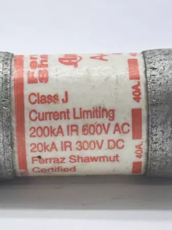 Ferraz Shawmut A4J40 Amp-Trap Fuse, 600VAC/300VDC 40Amp, Class J 