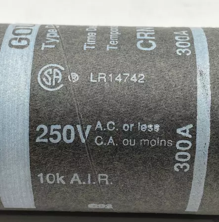 Gould CRN300 Time Delay Fuse, 250VAC 300Amp, Type D 