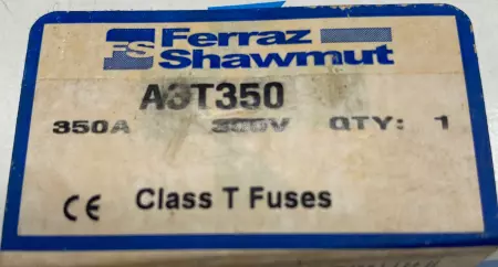 Ferraz Shawmut A3T350 Current Limiting Fuse, Class T, 300VAC 160VDC 350Amp 