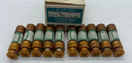 Littelfuse FLN-R 8/10 Slo-Blo Time Delay Fuses, 250V 8/10Amp, Class RK5 Lot of 10