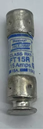 Gould Shawmut FT15R Falt-Trap Fuses, 250V 15Amp, Class RK5 Lot of 10