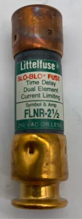 Littelfuse FLN-R 2 1/2 Slo-Blo Time Delay Fuse, 250V 2.5Amp, Class RK5 Lot of 10