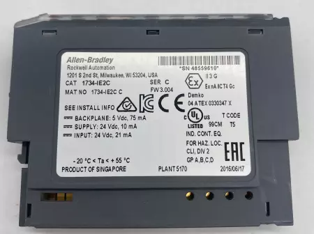 Allen-Bradley 1734-IE2C SER.C 2-Channel Analog Input Module 