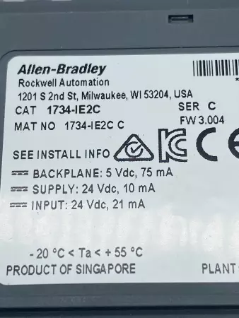 Allen-Bradley 1734-IE2C SER.C 2-Channel Analog Input Module 