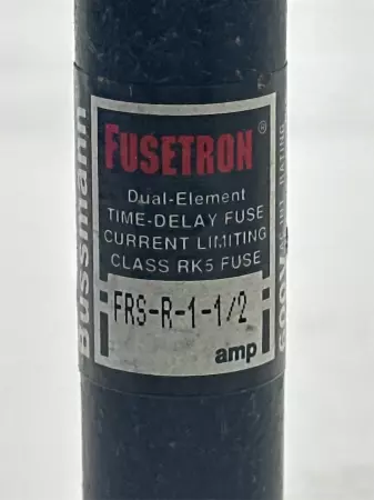 Bussmann FRS-R-1-1/2 Fusetron Time Delay Fuse, Class RK5, 600VAC 300VDC 1.5Amp 