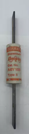 Gould Shawmut A6Y100 Amp-Trap Fuse, 600VAC/DC 100Amp, Type 3 