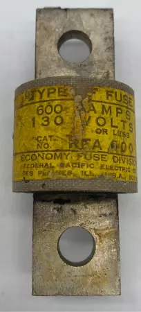 Federal Pacific Electric RFA600 Fuse 130VAC 600Amp, Type RF 