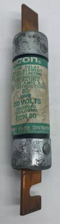 Econ ECN80 Time Delay Fuse, 250 VAC 80Amp, Class RK5 