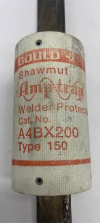 Gould Shawmut A4BX200 Amp-Trap Fuse, 600V 200Amp, Type 150, Welder Protector 