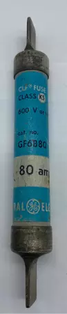 General Electric GF6B80 Time Delay Fuse, 600 VAC 80Amp, Class K5 