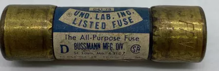 Bussmann FRN 6 1/4 Fusetron Time Delay Fuse, Class K5, 250V 6.25Amp 