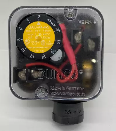 Dungs MODEL 2110 Pressure Control Switch 