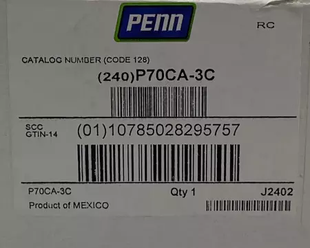 Penn P70CA-3C High Pressure Cutout Switch 