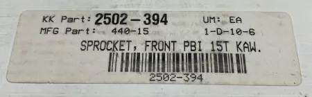 PBI 440-15 Front Sprocket, 15-Tooth, Kawasaki  2502-394 