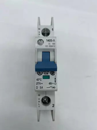 Allen-Bradley 1489-A1D050 1-Pole Circuit Breaker 277V 5Amp 