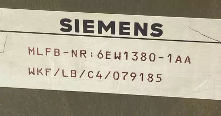 Siemens 6EW1380-1AA Power Supply 