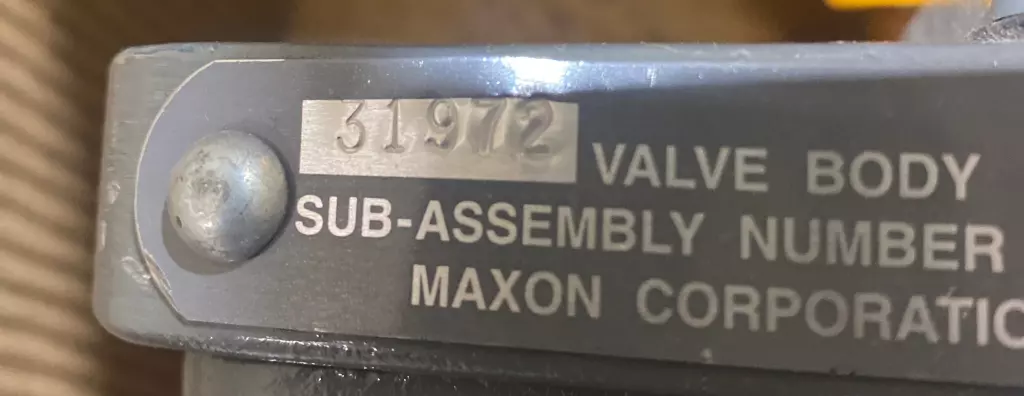 Maxon Corp. 31972 Hydraulic Lock Valve W/Coen Actuator 