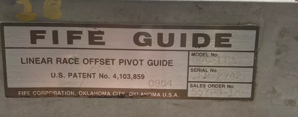 Fife OPG-LRA Linear Race Offset Pivot Guide 