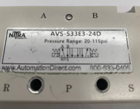 AutomationDirect AVS-533E3-24D Nitra Solenoid Valve, 20-115Psi 