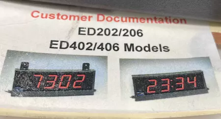 Electronic Displays ED202/206 4-Red Digits 