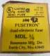 Bussmann MDL 1/4 Fusetron Miniature Glass Fuses, 250VAC 0.25A Lot of 92